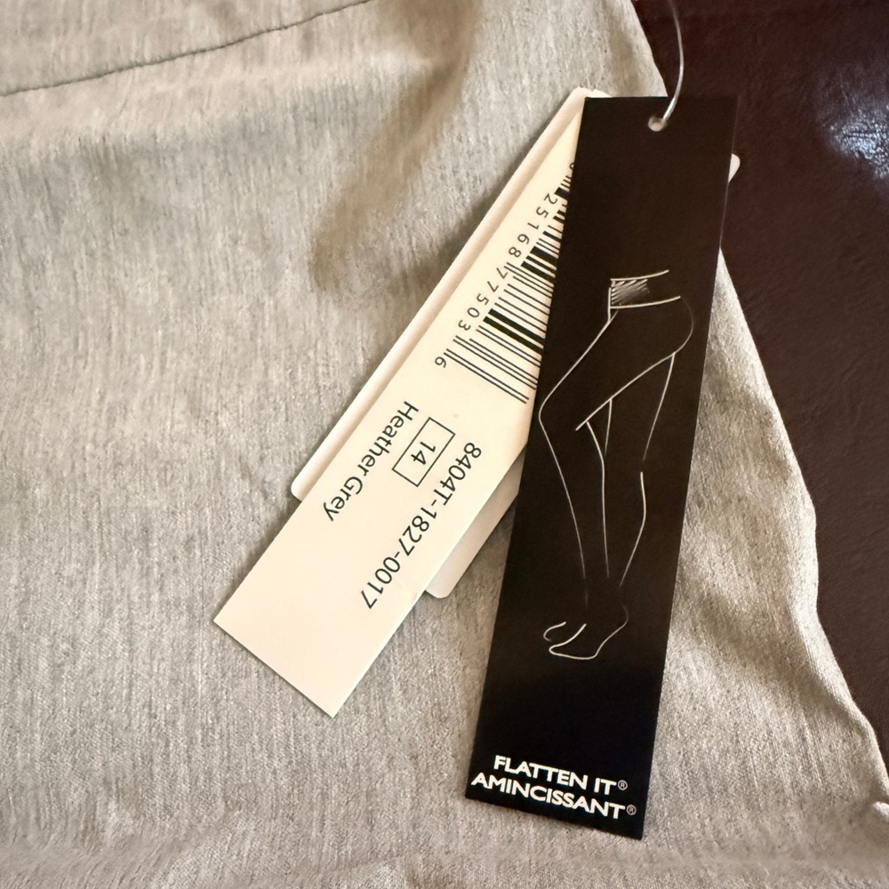 Tribal Fia Cuffed Cropped Trouser Pants Heather Grey Size 14 NWT - Picture 3 of 10